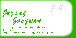 jozsef goszman business card